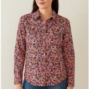 Boden.  Ditzy Floral Cotton Button Down.